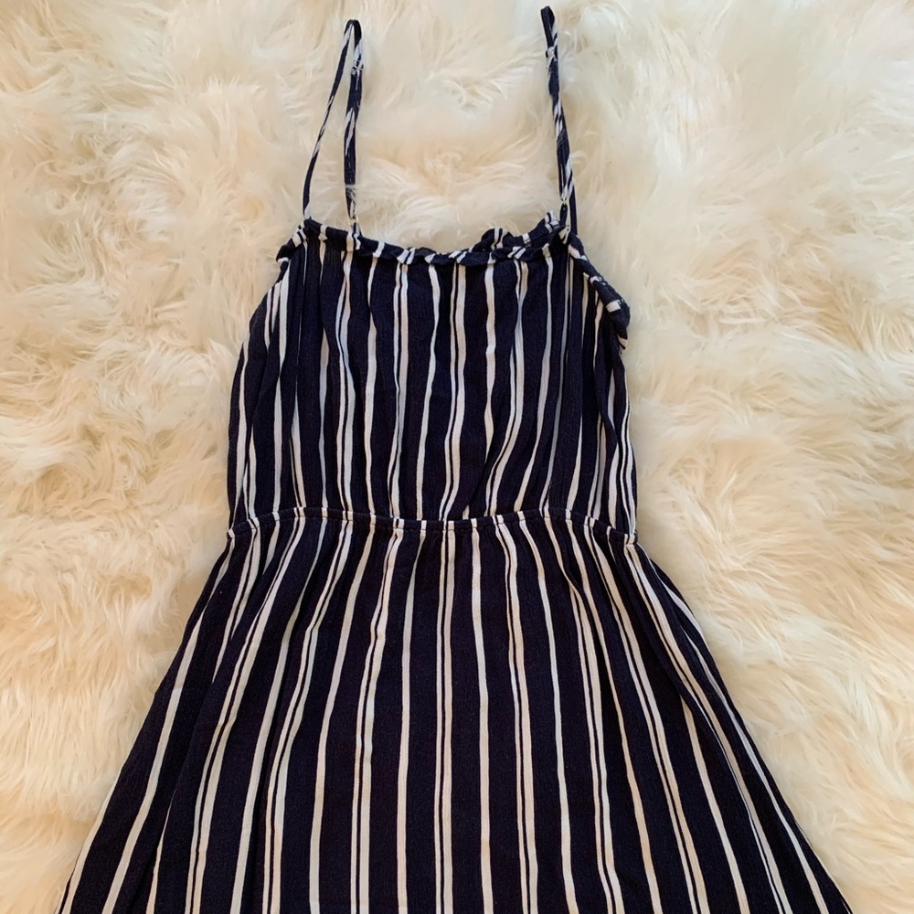 Dark blue &’ white loose dress